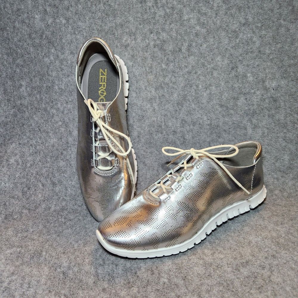 Cole Haan Women Shoe Zerogrand Trainers Size 8B Silver Sneaker